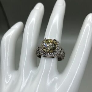FZN Fusion Creation  Sterling Silver 925 yellow gemstone ring sz 7, fine jewelry